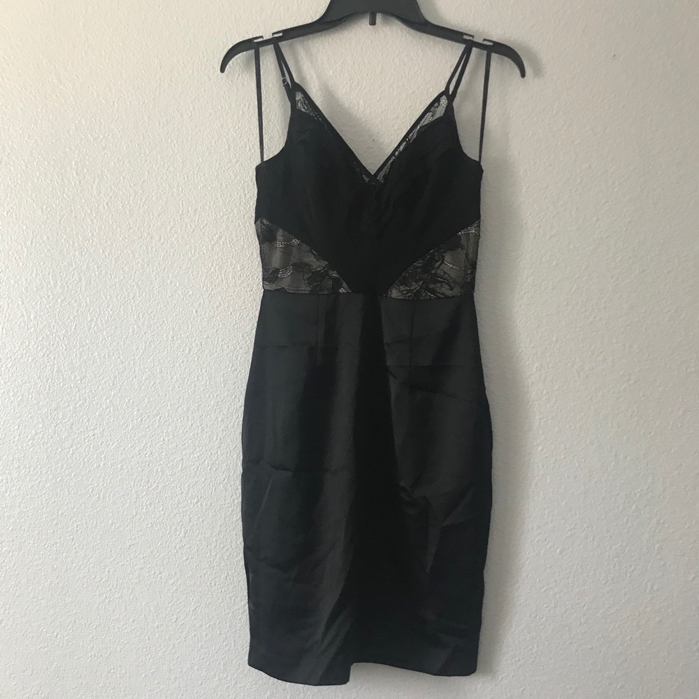 BCBGENERATION Slip Dress Black Lace Size 2